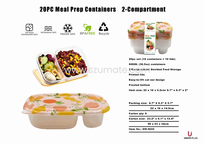 20pc printed food container